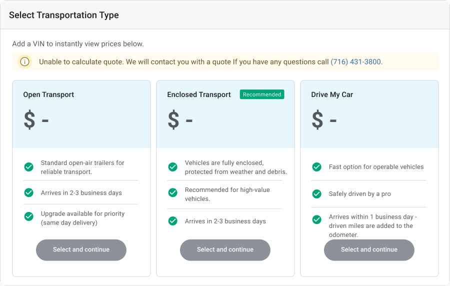 Unable to calculate quote state with prices shown as $ –